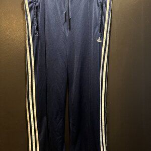 Navy Adidas Women's Blue Crop Pull On Track Pants - Medium